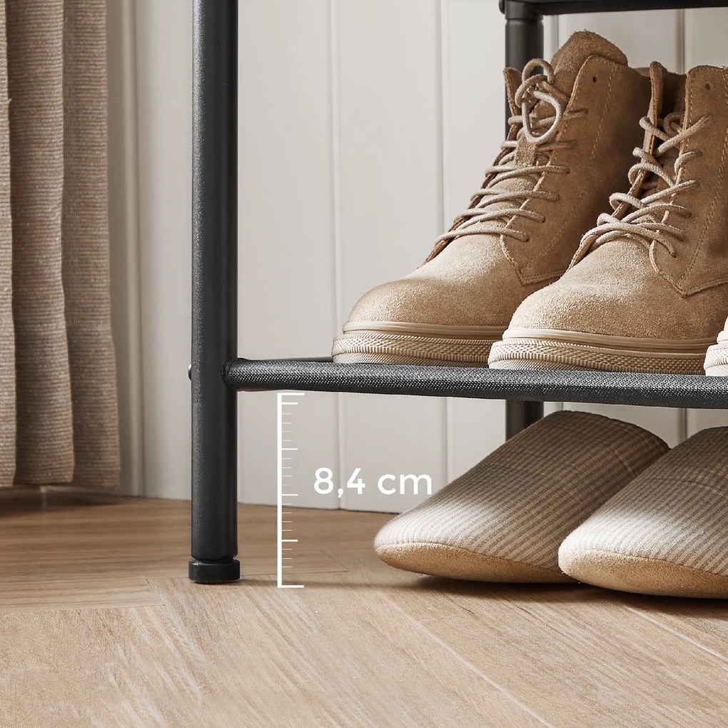 Szafka na buty TAYLOR ARTISAN z czarną konstrukcją 75x71 cm, 3 półki