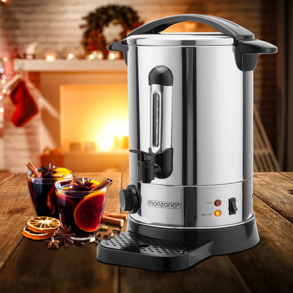 Jurhan Podgrzewacz do wina/herbaty COZY, 6,8l, srebrna