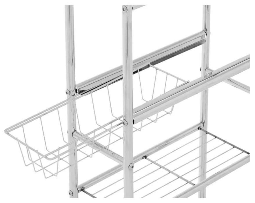 Regał łazienkowy w kolorze srebra z połyskiem 35x68 cm – Premier Housewares