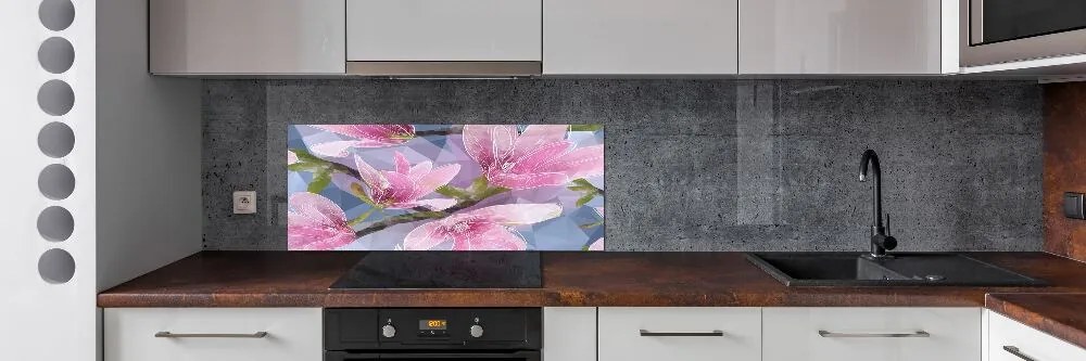 Panel do kuchni Różowa magnolia