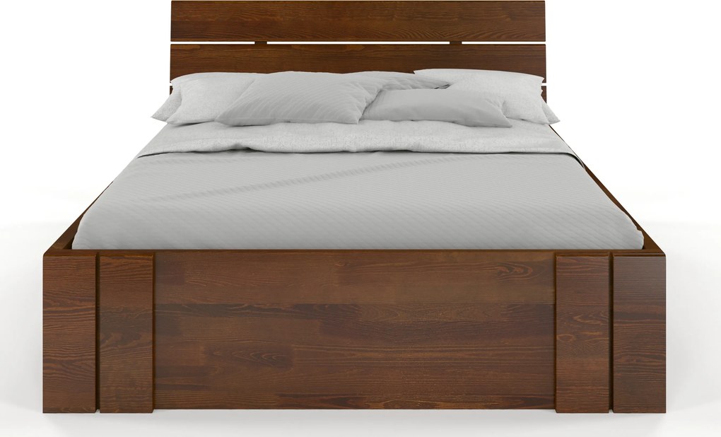 Łóżko sosnowe Visby Arhus High Drawers