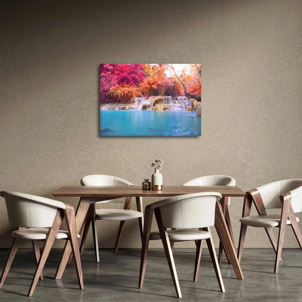 Obraz turkusowej laguny, Laos, Tat Kuang Si (70x50 cm)