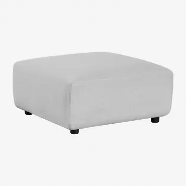 Kwadratowy Puf 85x85 Cm Bruna Tkaniny Gris Glacial - Sklum