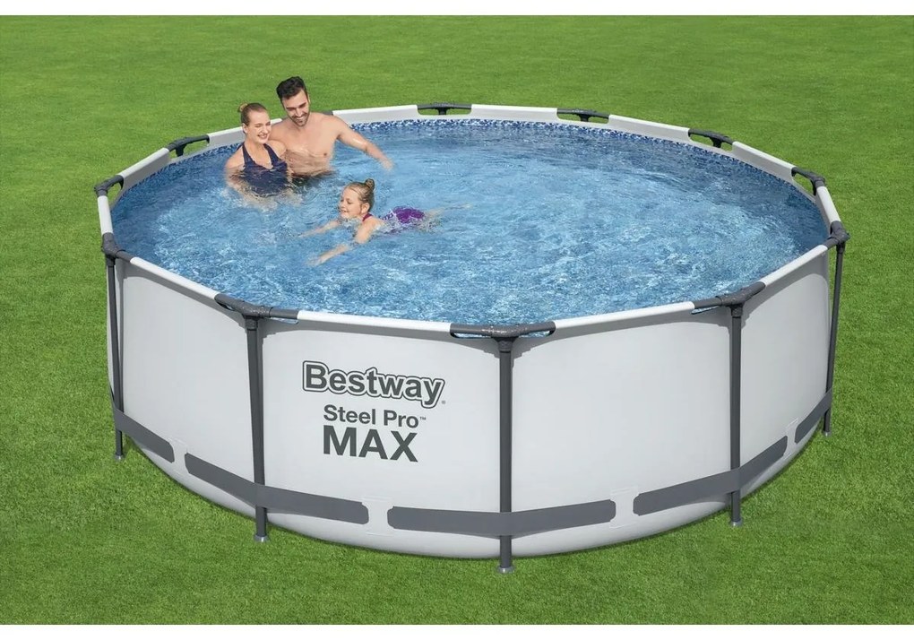Bestway 56418 Basen naziemny Steel Pro MAX, 366 x100 cm, z filtracją i schodkami