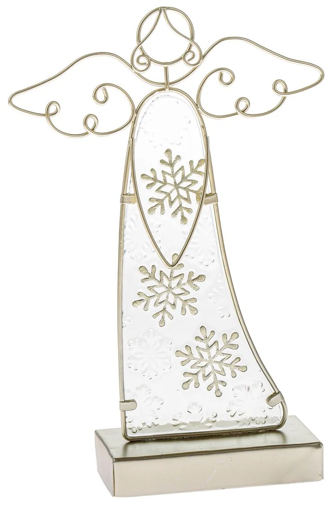 Dekoracja świąteczna Szklany anioł, 30 cm