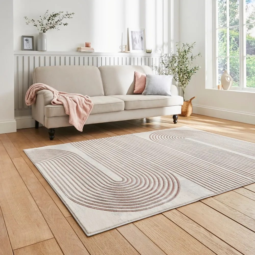 Różowo-jasnoszary dywan 80x150 cm Apollo – Think Rugs