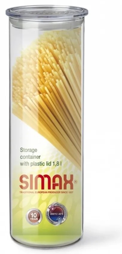 Simax 5132 szklany pojemnik z plastikową pokrywką,1,8 l