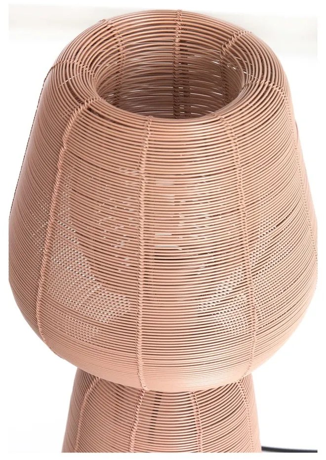 Jasnoczerwona lampa stołowa (wysokość 42 cm) Aboso – Light &amp; Living