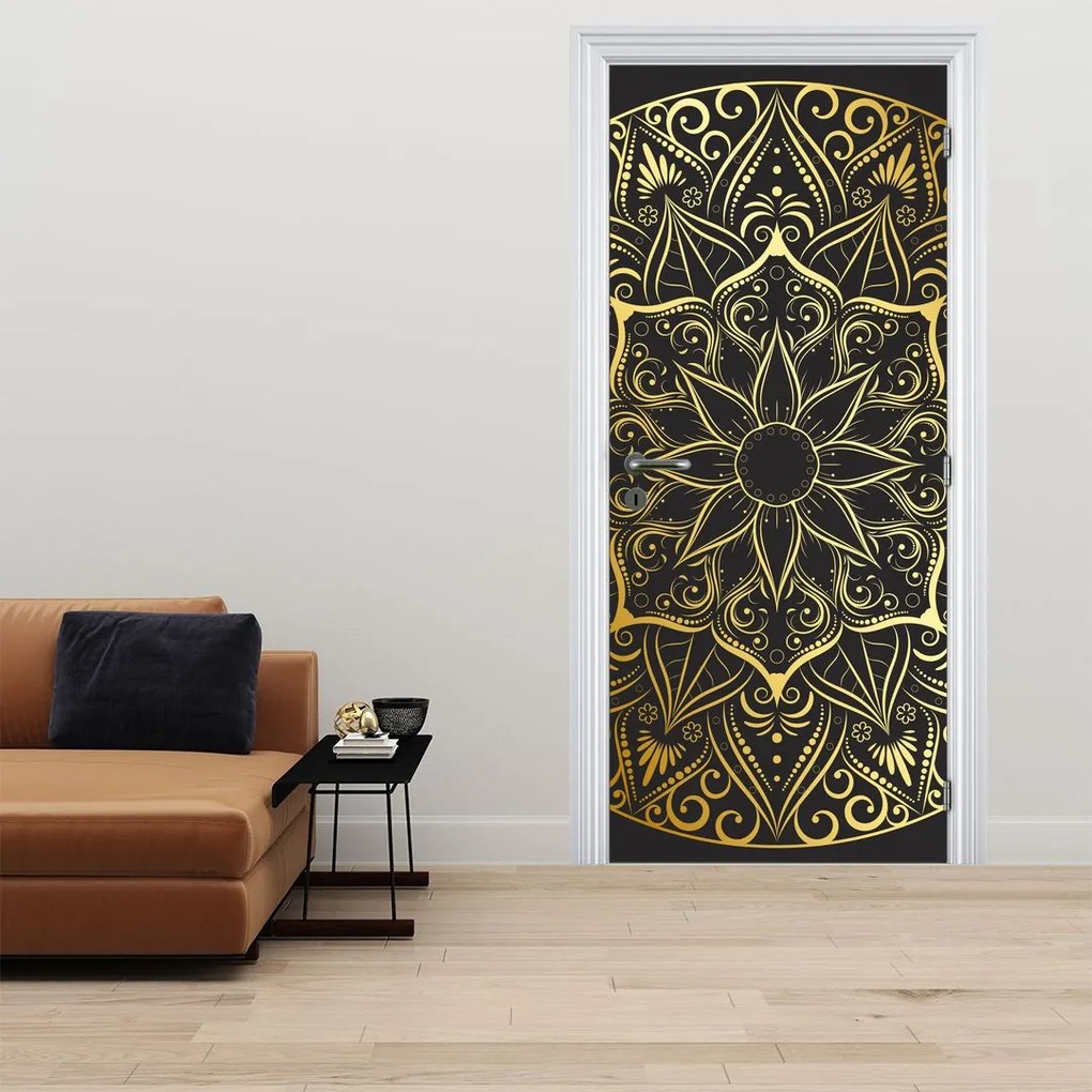 Fototapeta na drzwi - Złota abstrakcja (95x205cm)