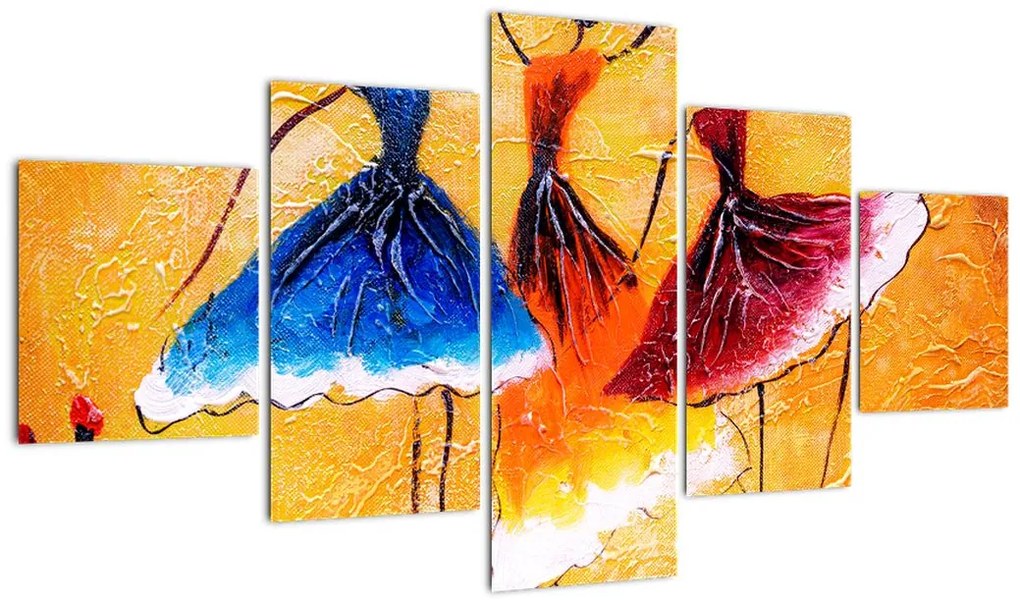 Obraz - Obraz olejny, baletki (125x70 cm)