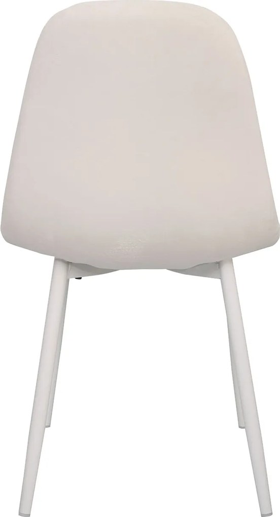 Zestaw 4 Krzese White Teok Aksamitne