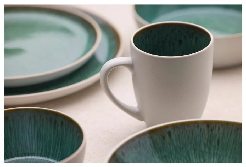 Biało-zielony kubek ceramiczny 300 ml Gastro White/Green – Bitz