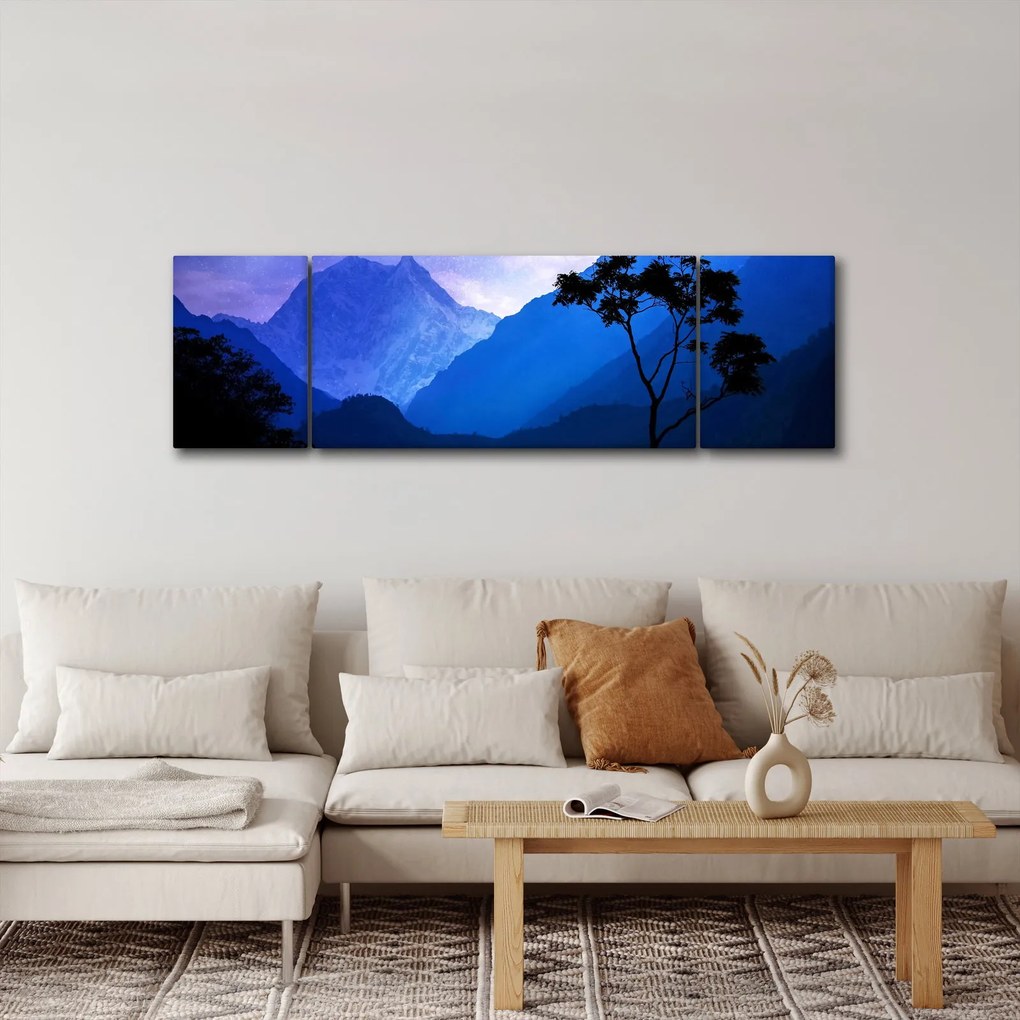 Obraz - Nocne niebo w Nepalu (170x50 cm)