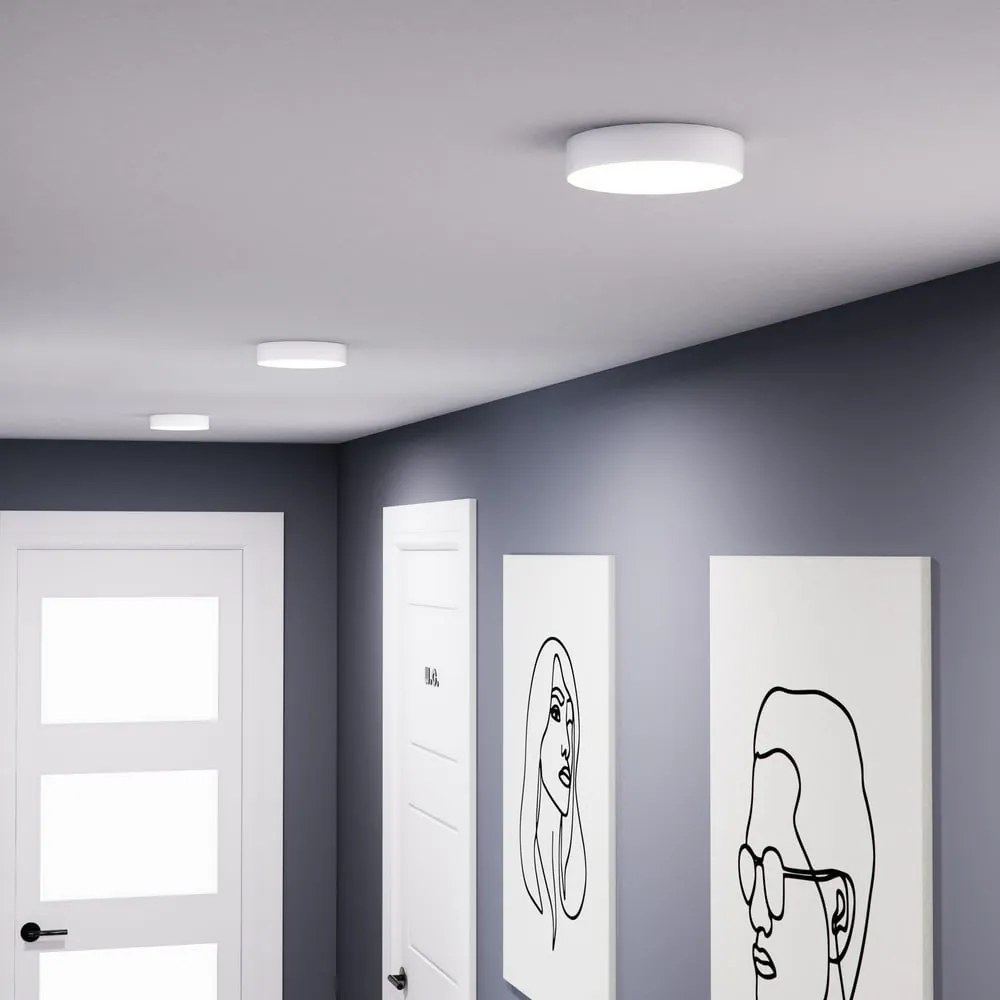 Biała lampa sufitowa SULION Linha, ø 21,5 cm