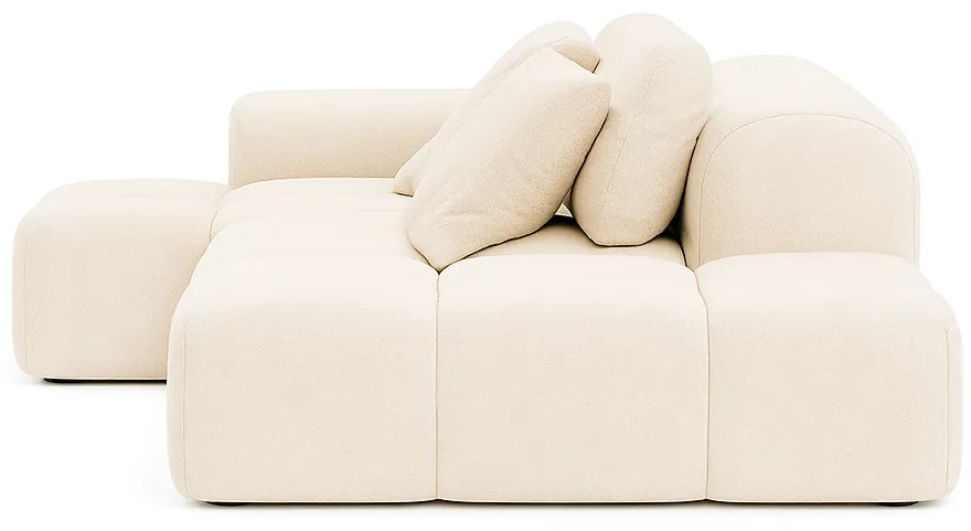 Narożnik sofa modułowa narożna Morano tkanina Manza boucle jasny beż