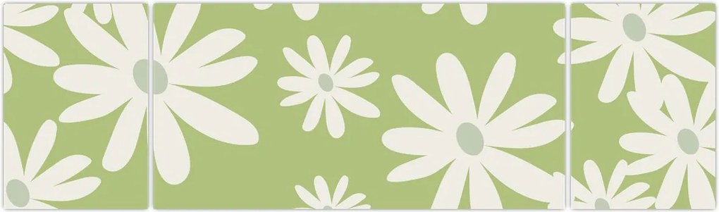 Obraz - Hipisi, zielone kwiaty N⁰1 (170x50 cm)