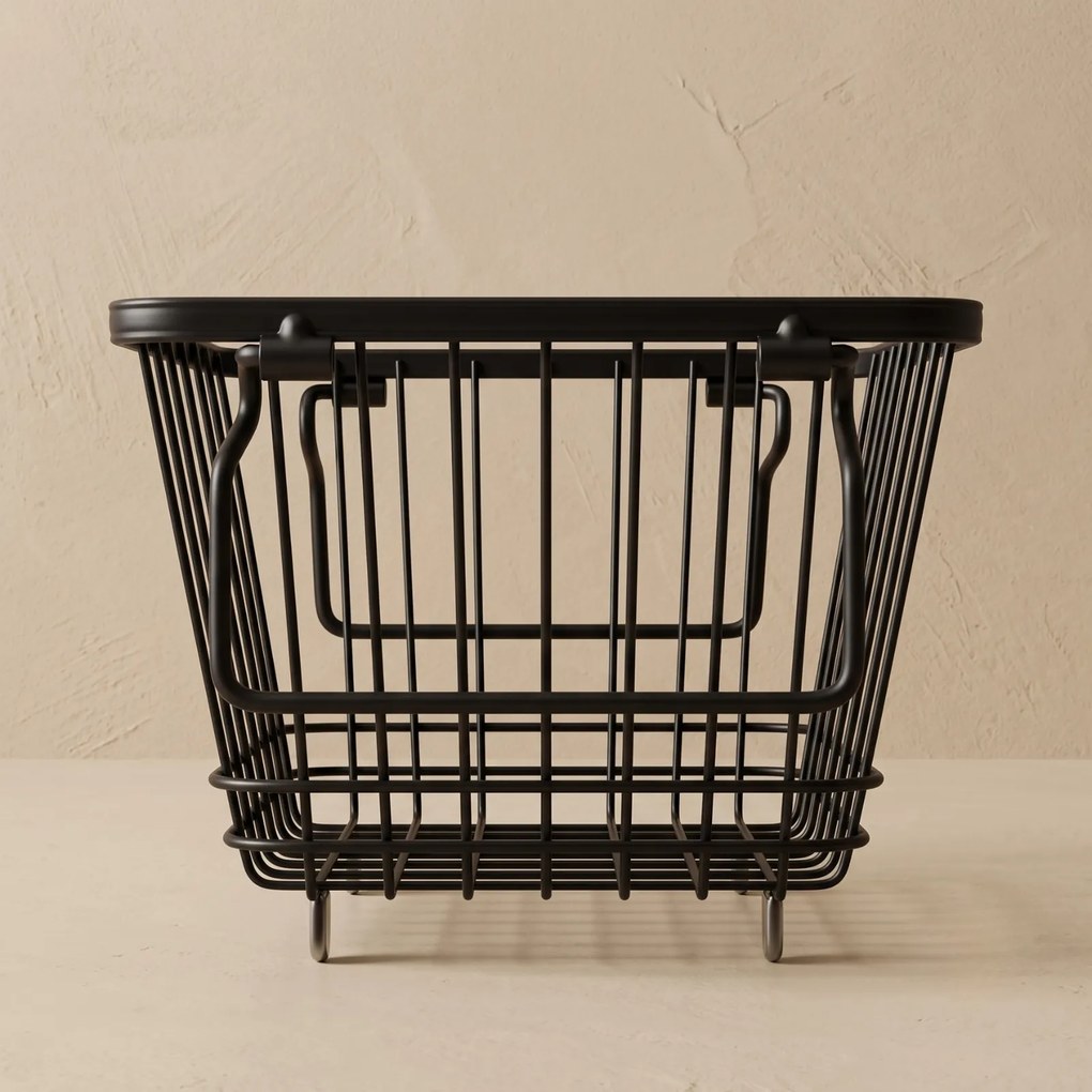 Kosz na owoce metalowy z uchwytami, 34 x 18 x 14 cm