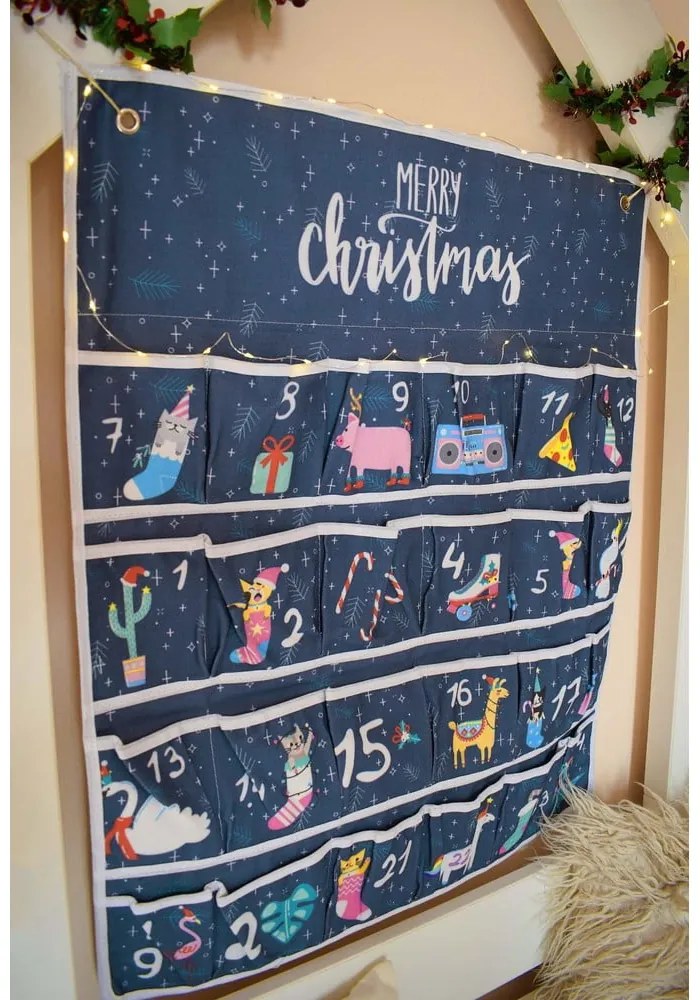 Bawełniany kalendarz adwentowy Butter Kings Santa Dinosaur