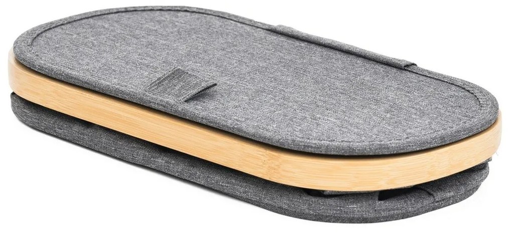 Pojemnik do przechowywania G21 30 x 15 x 15 cm, bambusowy z pokrywką, szary