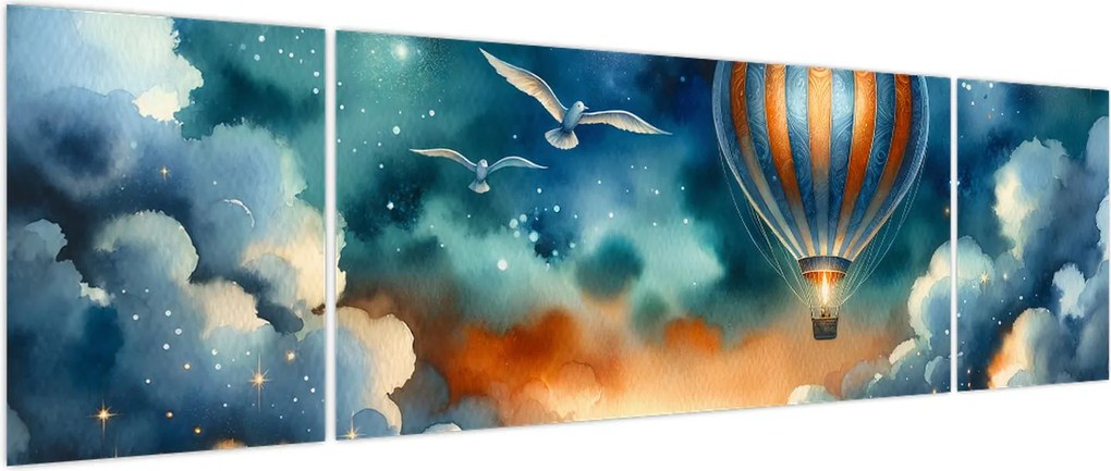 Obraz - Lot pod nocnym niebem (170x50 cm)