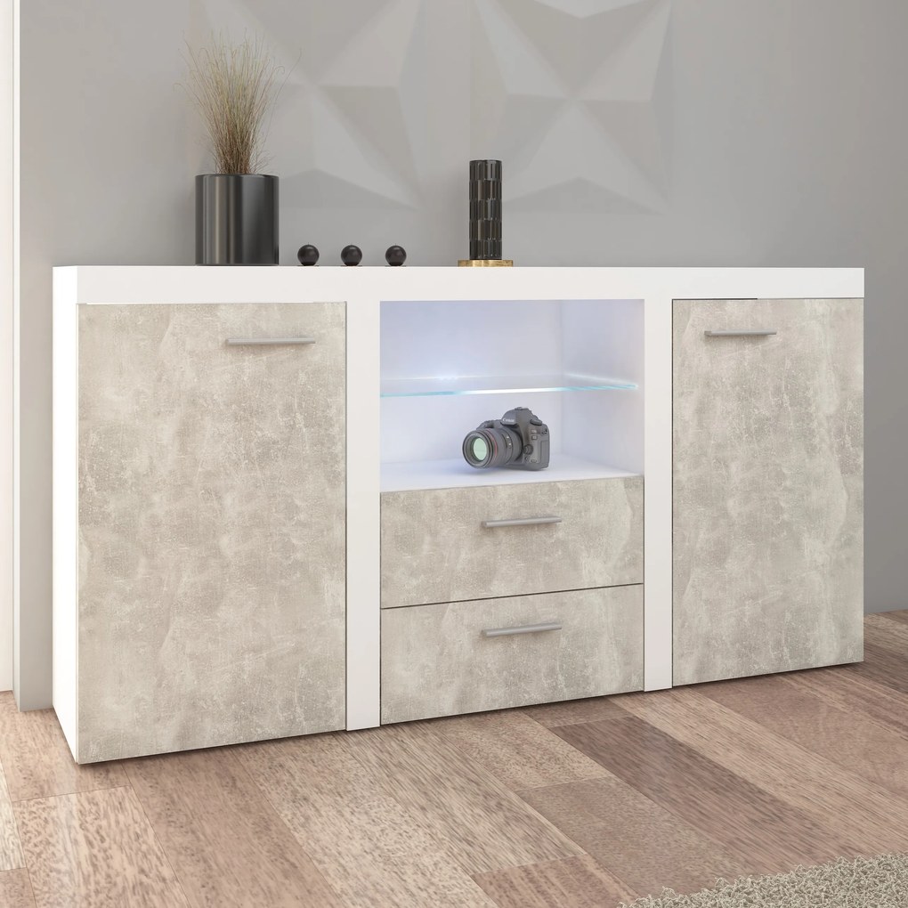 Komoda RITMO 156 cm do Salonu Sypialni Biały