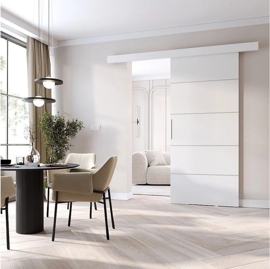 MINIO go for it, Drzwi przesuwne wewnętrzne CLEAN B 106 cm  w kolorze białym