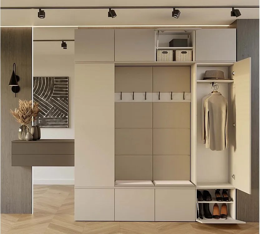 Garderoba HAGA IV | Kaszmir | 200x35x238 | Meble do  Przedpokoju