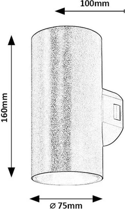 Rabalux 77155 zewnętrzna lampa ścienna LED Urfa, 18 W, IP65, czarny, 16 cm