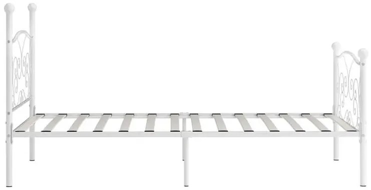 Białe metalowe łóżko w stylu retro 200x200 cm - Donner