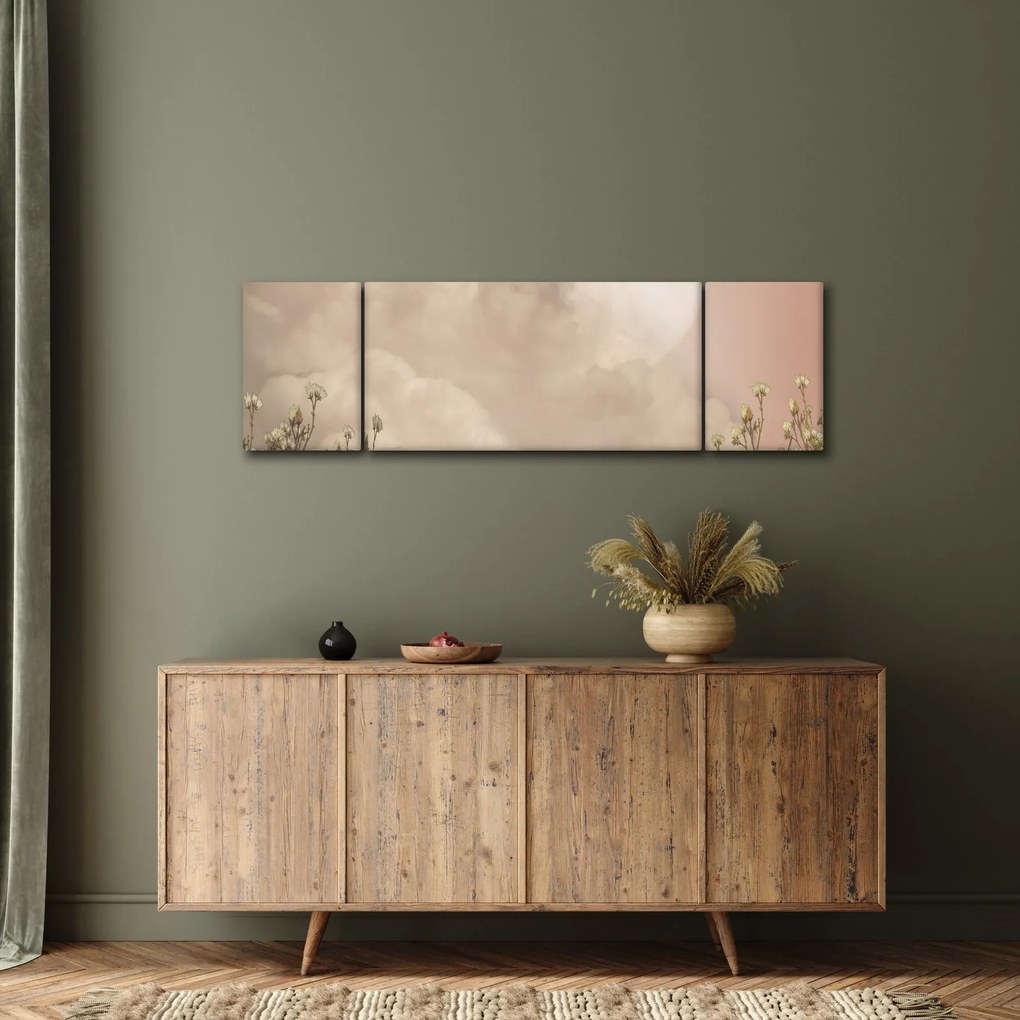 Obraz - Różowa pełnia księżyca (170x50 cm)