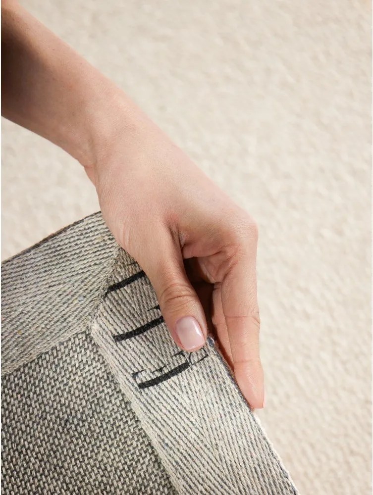 Kremowy wełniany dywan tkany ręcznie 140x200 cm Puristic Knots – Elle Decoration