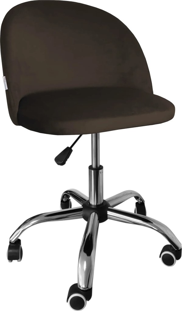 Fotel obrotowy COLIN krzesło biurowe fotel ergonomiczny do biurka : Kolor Stelaża - Chrom, Kolor tkaniny - VELVET - MG05, Typ siedziska - Siedzisko obrotowe 360°, Typ tkaniny - Velvet