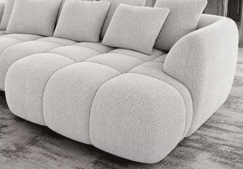 Narożnik Besso S do salonu – nowoczesny narożnik L z miękkimi poduszkami i designerską formą