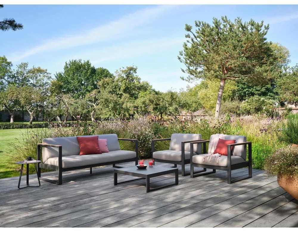 Szara sofa ogrodowa Landsape Teak – Diphano