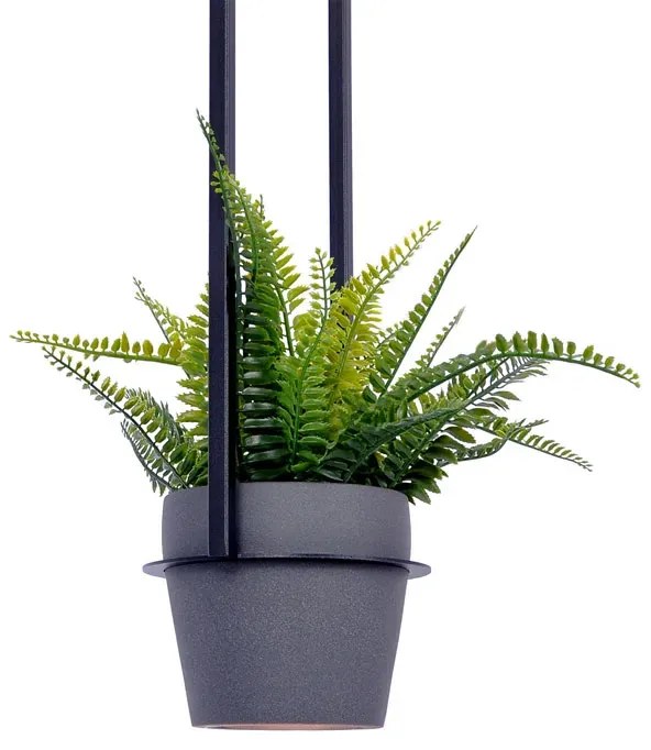 Metalowa lampa wisząca z kwietnikiem - 25X A205 T0-M23