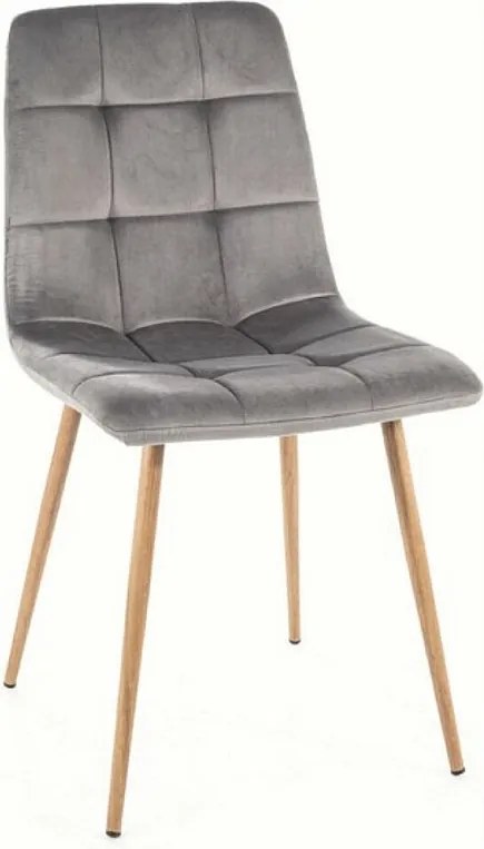 Krzesło tapicerowane MILA D VELVET szare