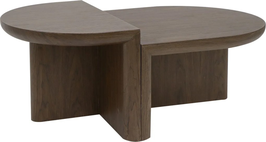 Stolik kawowy fornirowany orzechem – ciemny naturalny – VARAJA