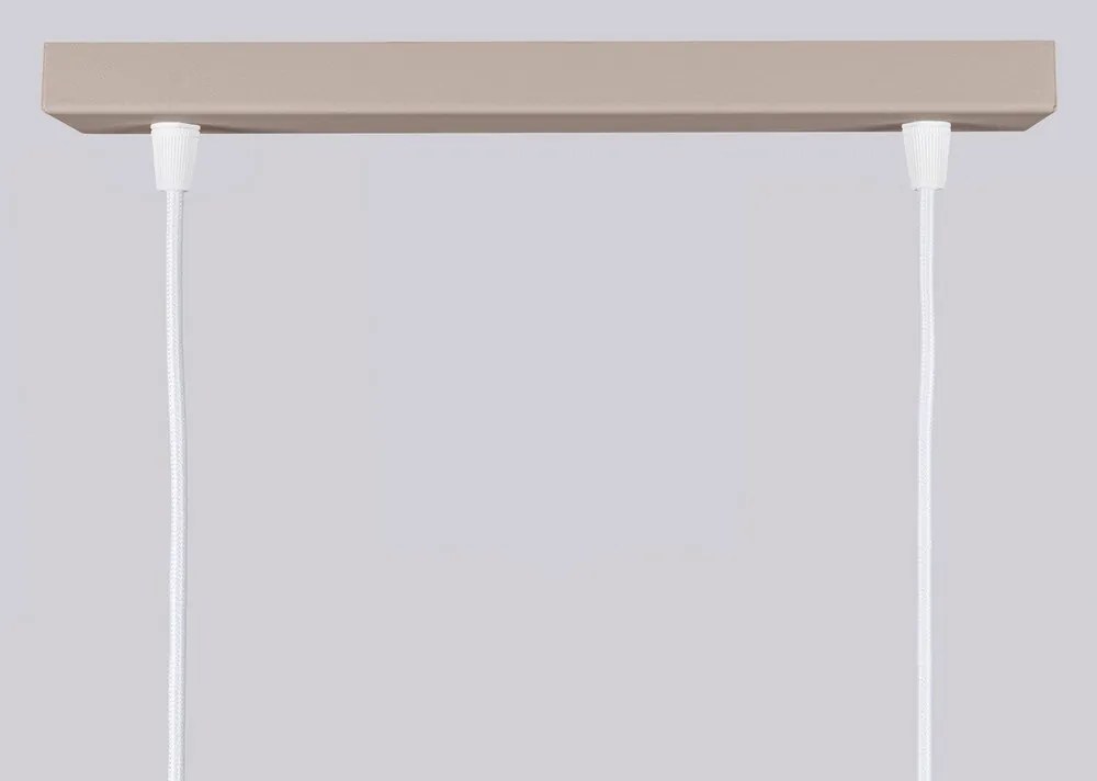 Szarobrązowa metalowa lampa wisząca Gleam – Sollux