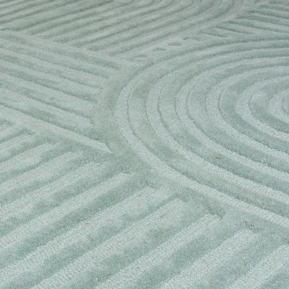 Turkusowy wełniany dywan tkany ręcznie 200x290 cm Zen Garden – Flair Rugs