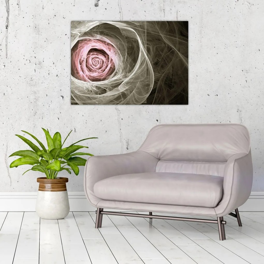 Obraz - Abstrakcyjny róż jasnoróżowy (70x50 cm)