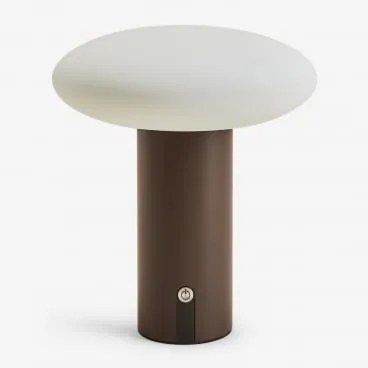 Bezprzewodowa Lampa Stołowa Led Z Żelaza Zosima Chocolate - Sklum