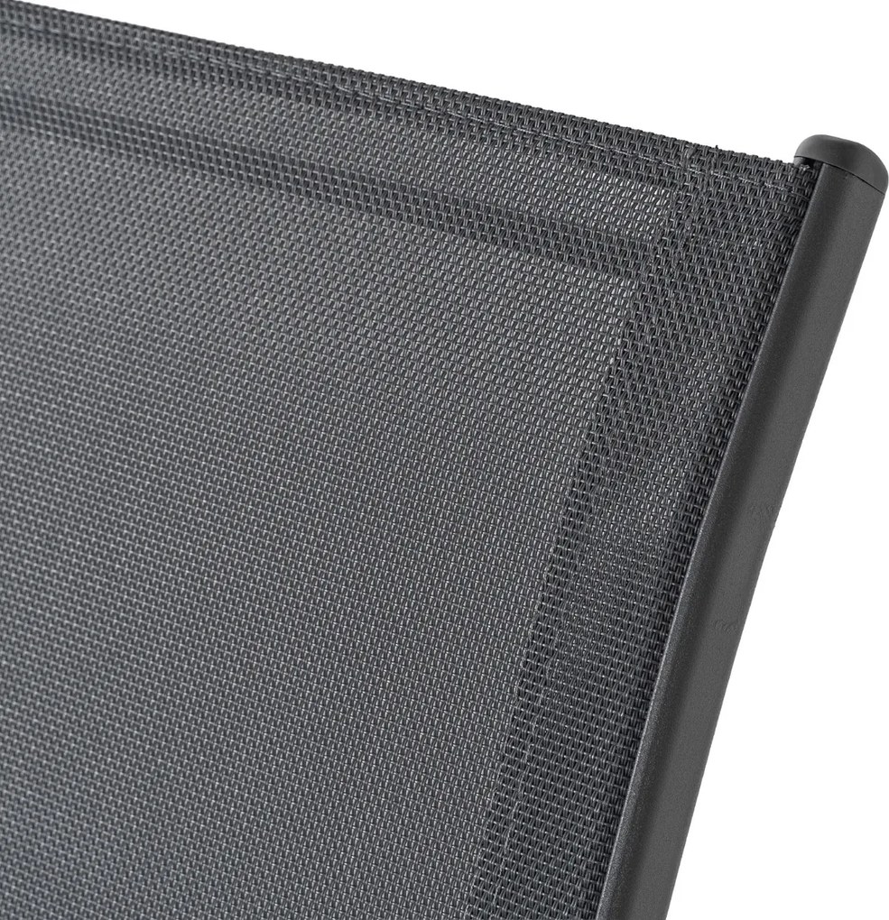 Zestaw mebli ogrodowych dla 6 osób ze stołem i krzesłami Umberto, kolor czarny