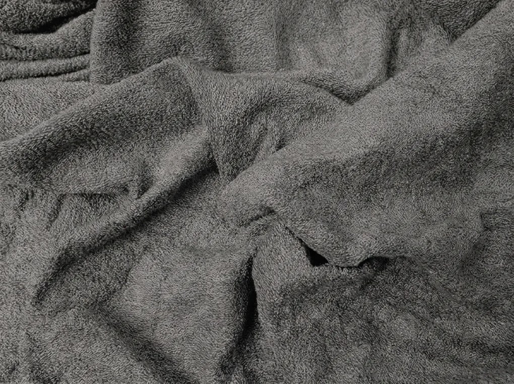 PrzytulneMieszkanie.pl Prześcieradło frotte EXCLUSIVE ciemnoszare 140x200 cm