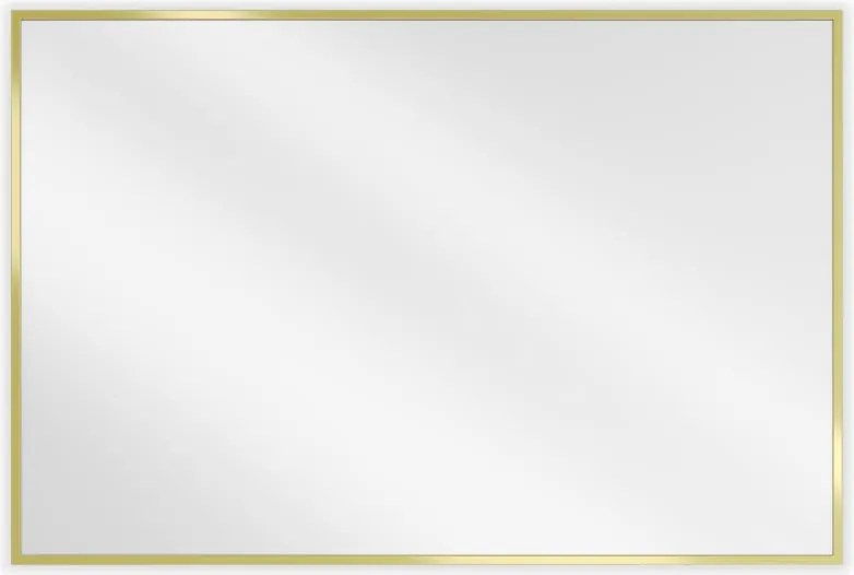 Mexen Loft lustro łazienkowe prostokątne 90 x 60 cm, rama złota szczotkowana - 9852-090-060-000-50