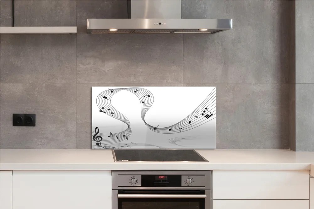 Szklany Panel Symbol Klucza Wiolinowego