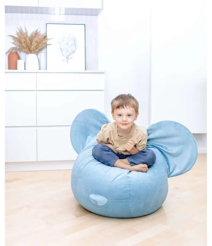 Czerwony aksamitny worek do siedzenia dla dzieci The Brooklyn Kids Ears