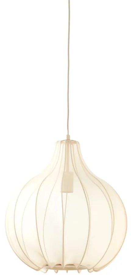 Beżowa lampa wisząca z tekstylnym kloszem ø 39 cm Elati – Light &amp; Living