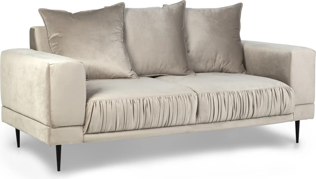 Tapicerowana sofa do salonu na wysokich nóżkach Velutto 2 os.