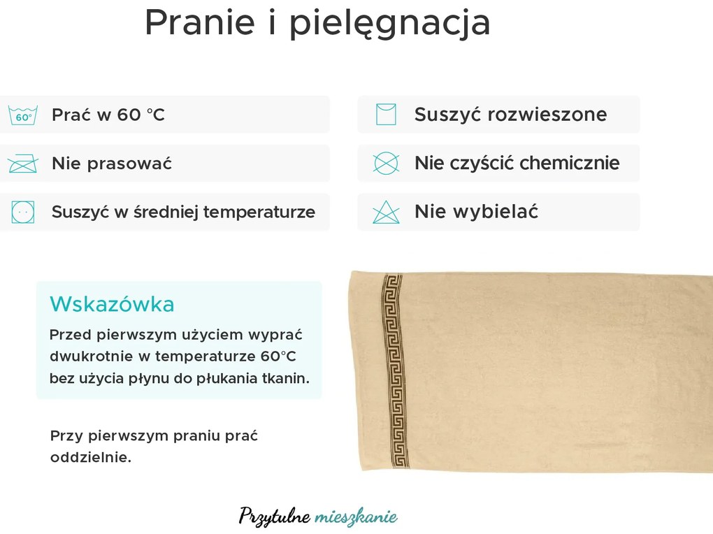 Ręcznik kąpielowy GREEK 70x130 cm ciemnoniebieski, 100% bawełna