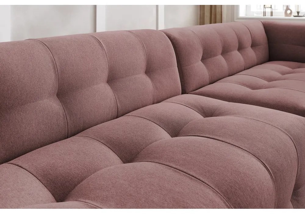 Ciemnoróżowa sofa 324 cm Kleber – Bobochic Paris